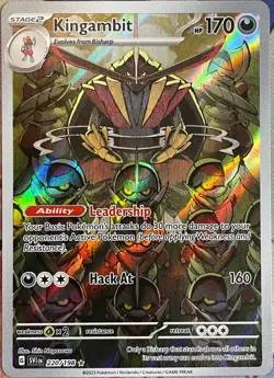 Kingambit Illustration Rare Holo - 220/198 - Scarlet & Violet Base Pokemon 2023 - Image 1