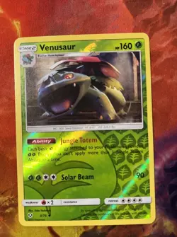 Venusaur Shining Legends Reverse Holo Pokemon TCG 3/73 Uncommon LP - Image 1