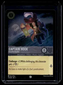 Disney Lorcana The First Chapter Captain Hook Forceful Duelist Foil 174/204 - Image 1
