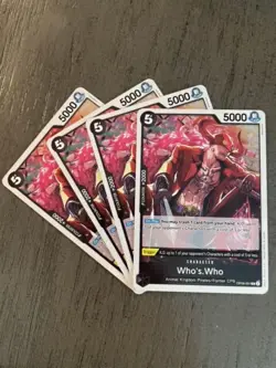 One Piece Card Game Who's Who OP08-091 English Playset X4 NM+ ! - Image 1