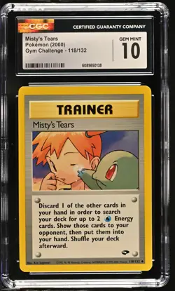 CGC 10 GEM MINT Misty's Tears 2000 Gym Challenge 118/132 Pokemon Card - Image 1