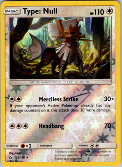Type: Null 115/156 2018 S&M Ultra Prism Pokemon Card Reverse Holo Rare - NM - Image 1