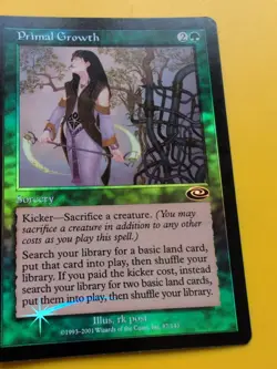 Primal Growth. Sorcery MTG Card. Planeshift.OLD VINTAGE FOIL - Image 3