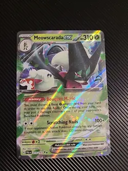 Meowscarada ex 015/193 Prize Pack - Double Rare Pokemon Card NM - Image 1