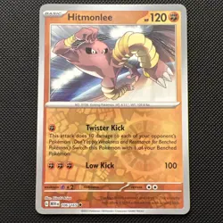 Pokemon TCG Hitmonlee Reverse Holo Scarlet & Violet Card 151 106/165 - Image 1
