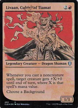Livaan, Cultist of Tiamat (Showcase) Battle for Baldur's Gate Foil - Image 1