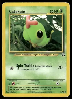 Pokemon Tcg Caterpie #53 Pokemon Neo Discovery MP - Image 1