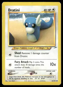 Pokemon Tcg Dratini #63 Pokemon Neo Destiny MP - Image 1
