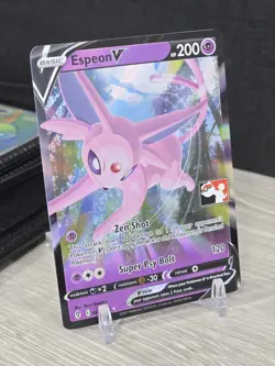 Pokemon Card TCG Espeon V 064/203 Ultra Rare Prize Pack Series 2021 Holo NM - Image 1
