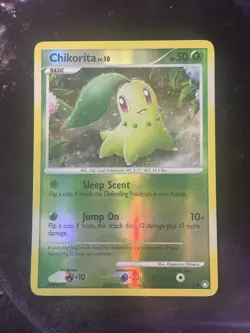 Pokemon - Mysterious Treasures - Chikorita (Reverse Holo) #77/123 - LP - Image 1