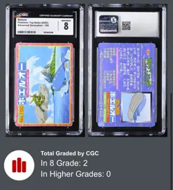 2002 CGC 8 Pokemon Japanese Wailord VS Rayquaza No. 100 Topsun Anime Battle PSA - Image 3