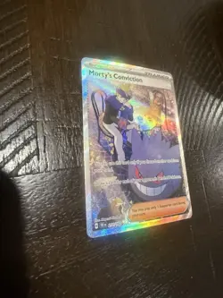 Pokemon TCG Morty's Conviction Trainer Card Holo Gold Star 211/162 NM/M - Image 4