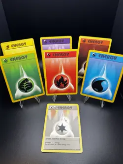 ALL Energies Base Set Lot of 7 (#96-102) - LP-HP - Pokemon Vintage - Image 1