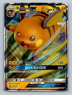 Pokemon SM Promos #SM213 Raichu GX Promo - Image 1