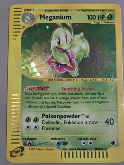 Pokemon Expedition # 18/165 Holo Meganium (E-Reader) [Never Played] - Image 1