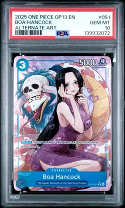 2025 ONE PIECE OP13-CARRYING ON HIS WILL ALTERNATE ART #051 BOA HANCOCK PSA 10 - Image 1