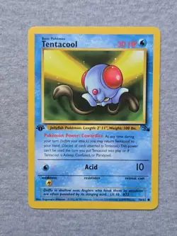 Pokemon TCG Tentacool 56/62 Fossil Common card 1st Edition - Image 1