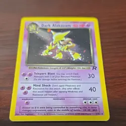 Pokemon Dark Alakazam 60 HP Holo Rare Unlimited 1/82 Team Rocket TCG Card - Image 1