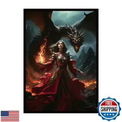 Hypttior 100ct Matte Art Card Sleeves - Feel My Wrath, Perfect for MTG, TCG C - Image 1