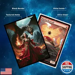 Hypttior 100ct Matte Art Card Sleeves - Feel My Wrath, Perfect for MTG, TCG C - Image 3