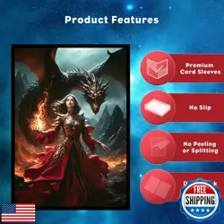 Hypttior 100ct Matte Art Card Sleeves - Feel My Wrath, Perfect for MTG, TCG C - Image 4