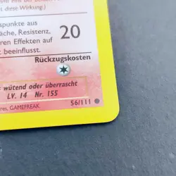 Pokemon TCG Karte Feurigel 1. Edition 56/111 • Neo Genesis Deutsch NM+ PSA Ready - Image 5