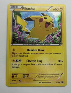Pokemon Pikachu TCG XY89 Black Star Promo Holo Card LP Good Back - Image 1