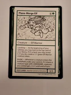 Plane-Merge Elf - Playtest Card Magic the Gathering MTG Nice! - Image 1