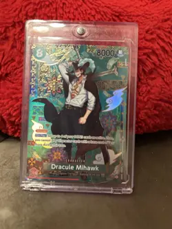 Bandai Dracule Mihawk Foil Blocker Character Card OP12-030 One Piece CCG 8000 - Image 1