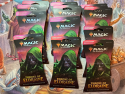 MTG Throne of Eldraine (ELD) Collector Booster Hanger Pack Lot - 12 packs - Image 1