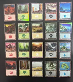 MTG 20X JAPANESE FOIL INVASION BASIC LANDS SET FOREST PLAINS SWAMP ISLAND MOUNTA - Image 5