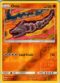 Onix 109/214 SM - Lost Thunder Pokemon TCG LP - Image 1