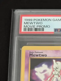 1999 Pokemon WotC Black Star Promo Mewtwo #3 PSA 7 NM Movie Promo - Image 5