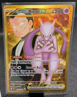 Team Rocket's Mewtwo ex - 240/182 - Pokemon Destined Rivals Hyper Rare NM - Image 1