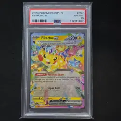 Pokemon Pikachu ex 057/191 Surging Sparks PSA 10 - Image 1