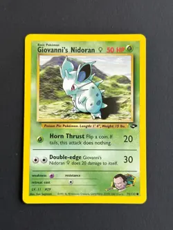 Carte Pokemon - Giovanni's Nidoran 75/132 - Gym Challenge - Anglais - Image 1
