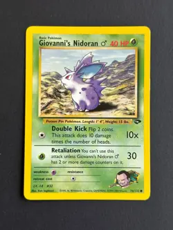 Carte Pokemon - Giovanni's Nidoran 76/132 - Gym Challenge - Anglais - Image 1