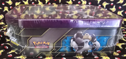 Pokemon TCG: Mewtwo & Mew GX Tag Team Power Partnership Tin Factory Sealed - Image 4