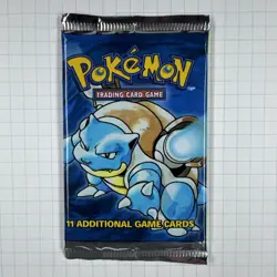 1999 Pokemon Base Set Booster Pack Gem Unopened Sealed Blastoise WOTC - Image 1