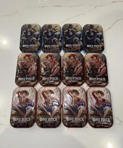 One Piece TCG Tin Packs Vol. 2 - Lot Of 12 Complete Art Set - OP-13 - In Hand! - Image 1