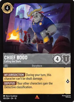Chief Bogo Calling the Shots 185/204 Whispers in the Well Disney Lorcana - Image 1
