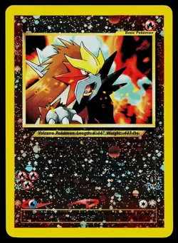 Pokemon WoTC Promo 34/53 Entei Pokemon Card SWIRL NM - Image 1