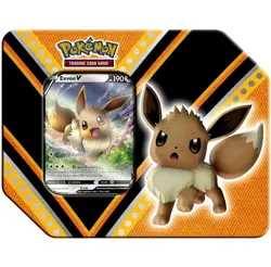 Pokemon TCG V Powers Eevee V Tin Set [5 Booster Packs & Promo Card!] - Image 1