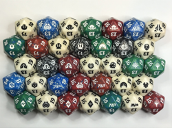 35 mtg Spindown Dice lot - all different - Game Dice d20 - Magic Dice - Image 1