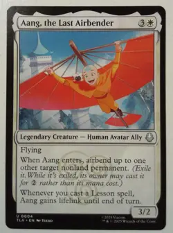 Aang, the Last Airbender *Uncommon* Magic MtG x1 Avatar: The Last Airbender - Image 1