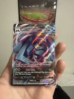 Pokemon Metagross VMAX Full Art Rapid Strike Ultra Rare Holo 330 HP Card 113/198 - Image 1