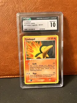CGC 10 GEM MINT Cyndaquil 59/101 EX Hidden Legends 2004 Pokemon Card - Image 1