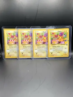 Pikachu Birthday Pokemon Celebrations #24 (4) Card Lot - Image 1