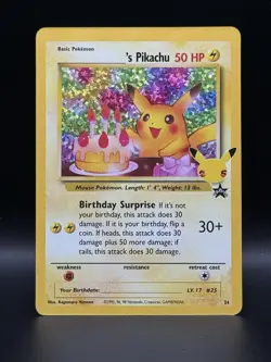 Pikachu Birthday Pokemon Celebrations #24 (4) Card Lot - Image 4