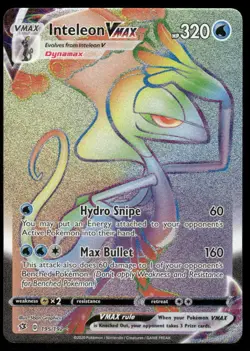 Pokemon Cards Inteleon VMAX 195/192 Rebel Clash Rare Rainbow NM - Image 1